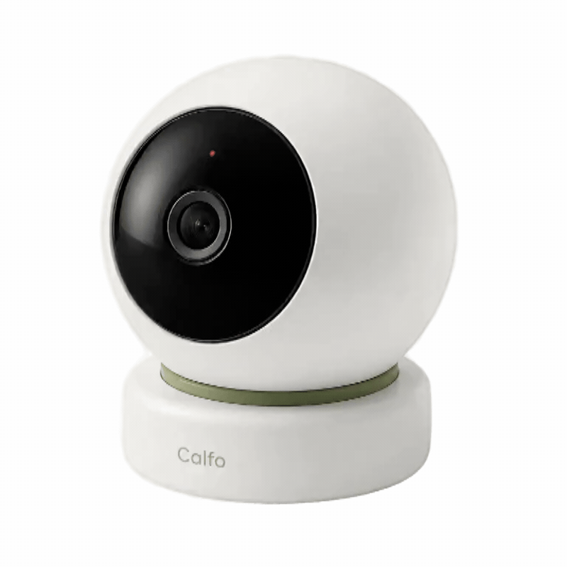 The Calfo camera, an AI-powered pan-and-tilt camera that automatically tracks your fridge and pantry